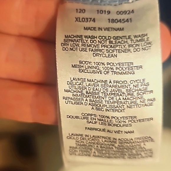 Baby Blue with coral snaps  light weight hooded top. - Picture 5 of 5